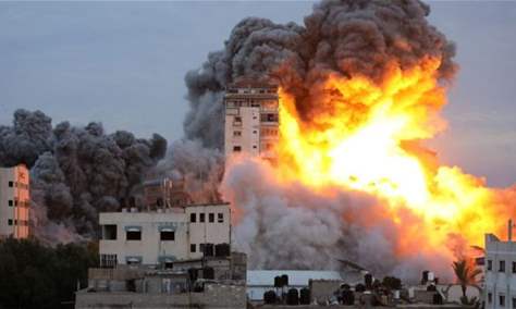 طوفان الأقصى | اليوم العاشر للعدوان على غزة .. غارات وأحزمة نارية عنيفة